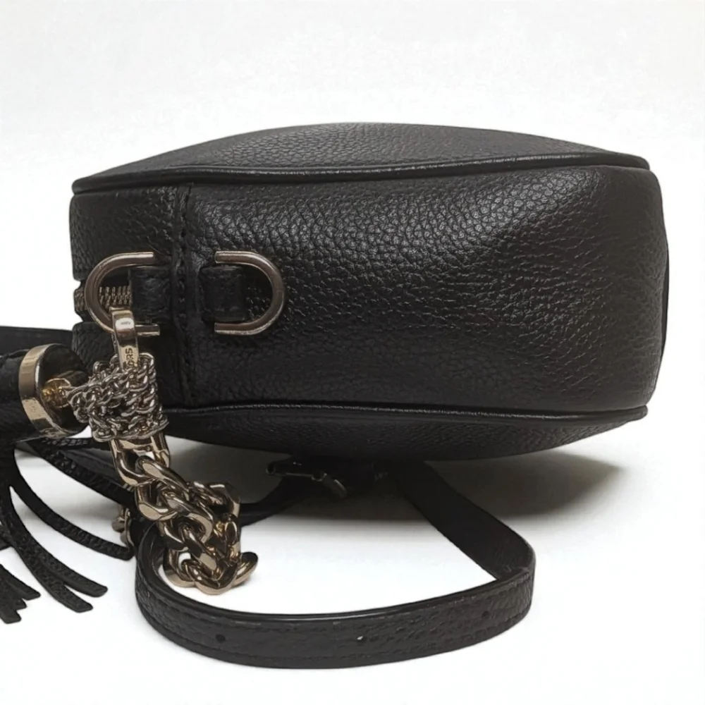 Michael Kors Ginny Crossbody Camera Bag in Black Pebbled Leather Jet Set Bag - Picture 5 of 16